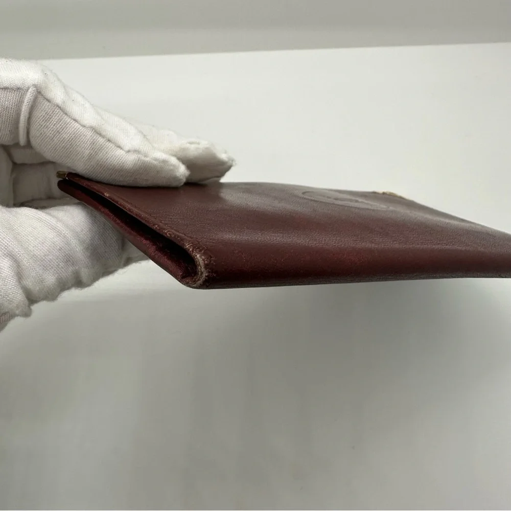 Cartier | Must Have Red Gold Plated Corners Long Bill Wallet Card Holder - Picture 10 of 10